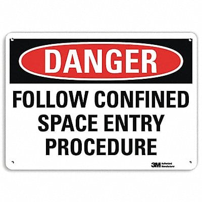 Danger Sign 7 in x 10 in Aluminum