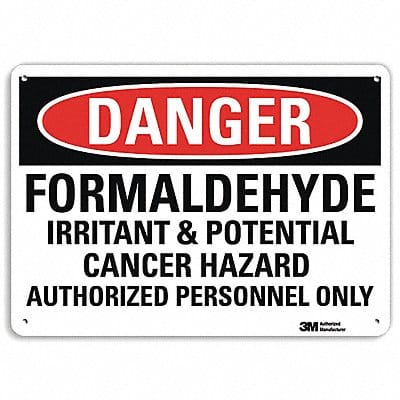 Danger Sign 7 in x 10 in Aluminum
