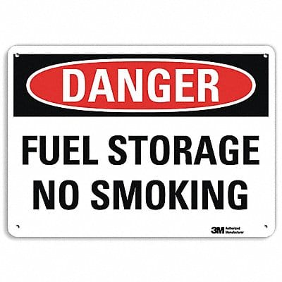 Danger No Smoking Sign 10 x 14 Alum
