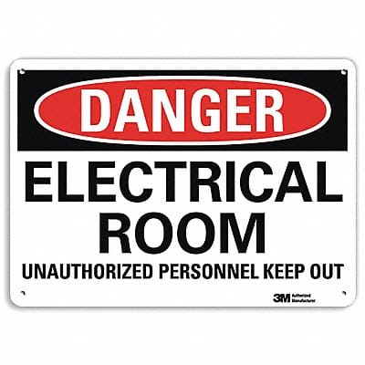 Danger Sign 10 in x 14 in Aluminum