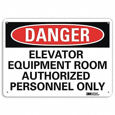 Danger Sign 10 in x 14 in Aluminum