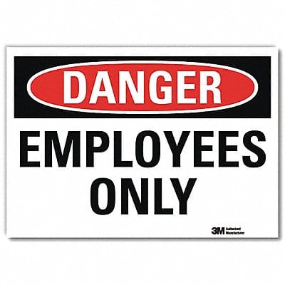 Danger Sign 5 in x 7 in Rflct Sheeting