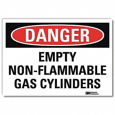 Danger Sign 7 in x 10 in Rflct Sheeting