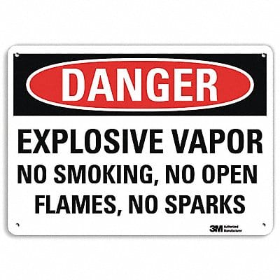 Danger No Smoking Sign 7 in x 10 in Alum