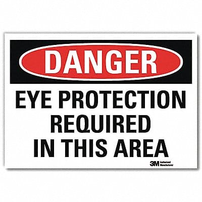 Danger Sign 7 in x 10 in Rflct Sheeting