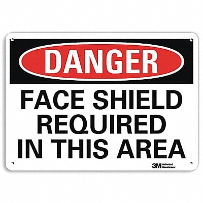 Danger Sign 10 in x 14 in Aluminum