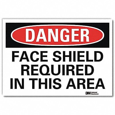Danger Sign 10 in x 14 in Rflct Sheeting