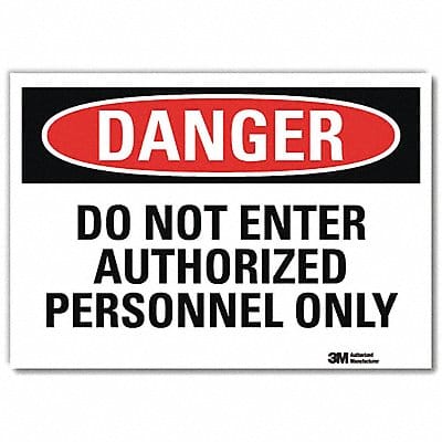 Danger Sign 5 in x 7 in Rflct Sheeting