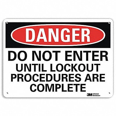 Danger Sign 10 in x 14 in Aluminum
