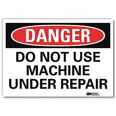 Danger Sign 7 in x 10 in Rflct Sheeting