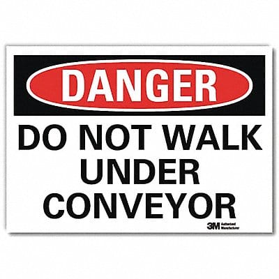 Danger Sign 7 in x 10 in Rflct Sheeting