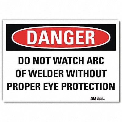 Danger Sign 5 in x 7 in Rflct Sheeting