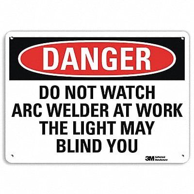 Danger Sign 7 in x 14 in Aluminum