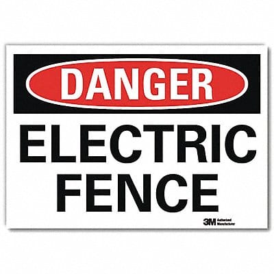 Danger Sign 7 in x 10 in Rflct Sheeting