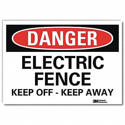 Danger Sign 5 in x 7 in Rflct Sheeting