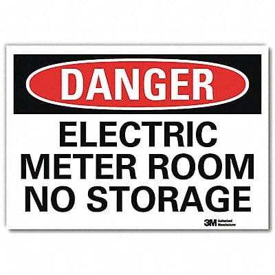 Danger Sign 10 in x 14 in Rflct Sheeting