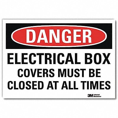 Danger Sign 7 in x 10 in Rflct Sheeting
