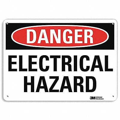 Danger Sign 7 in x 10 in Aluminum