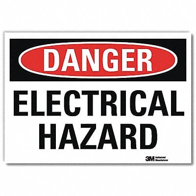 Danger Sign 10 in x 14 in Rflct Sheeting