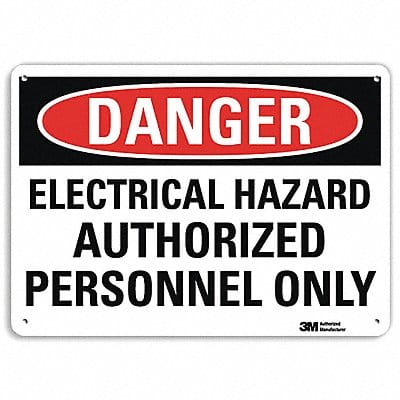 Danger Sign 10 in x 14 in Aluminum