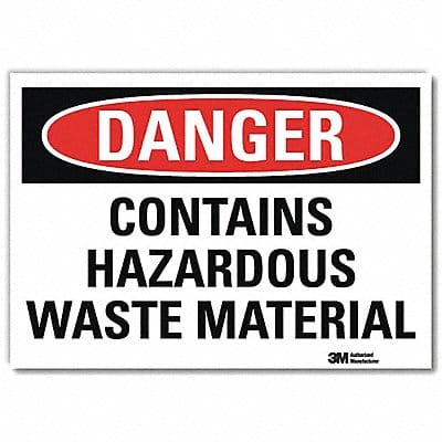 Danger Sign 7 in x 10 in Rflct Sheeting