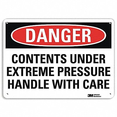 Danger Sign 7 in x 10 in Aluminum