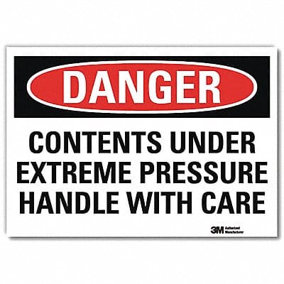 Danger Sign 5 in x 7 in Rflct Sheeting