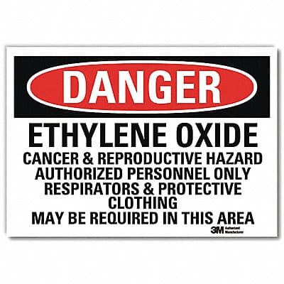 Danger Sign 5 in x 7 in Rflct Sheeting