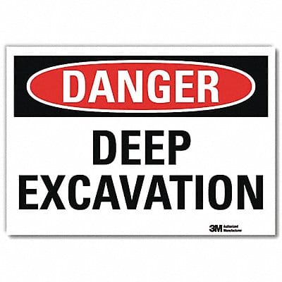 Danger Sign 7 in x 10 in Rflct Sheeting