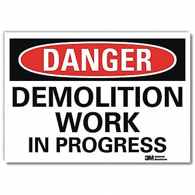 Danger Sign 5 in x 7 in Rflct Sheeting