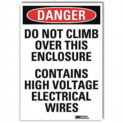 Danger Sign 10 in x 7 in Rflct Sheeting
