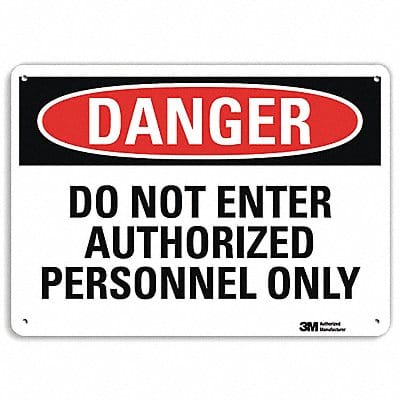 Danger Sign 10 in x 14 in Aluminum