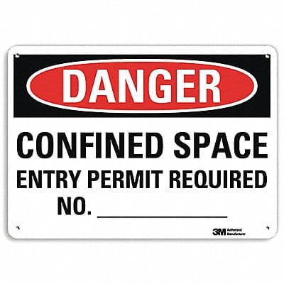 Danger Sign 10 in x 14 in Aluminum