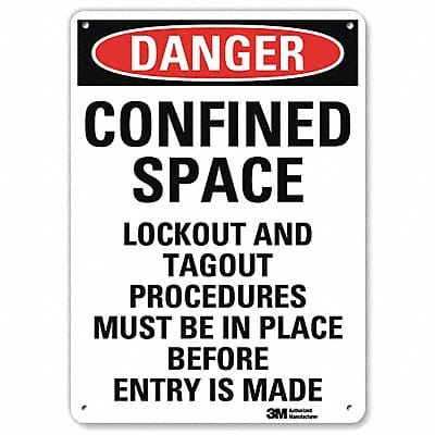 Danger Sign 7 in x 10 in Aluminum