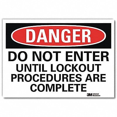 Danger Sign 10 in x 14 in Rflct Sheeting