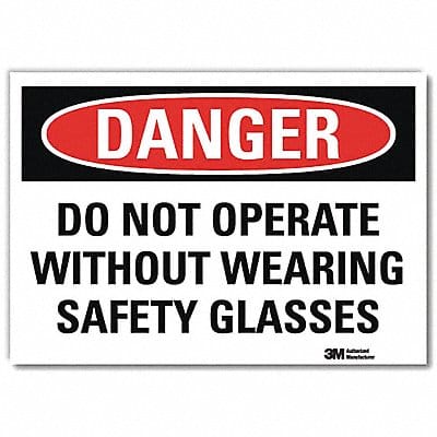 Danger Sign 5 in x 7 in Rflct Sheeting