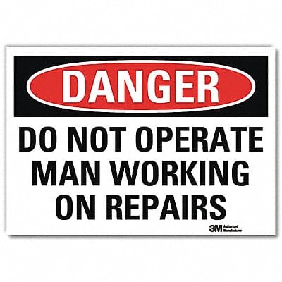 Danger Sign 5 in x 7 in Rflct Sheeting