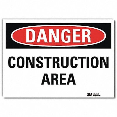 Danger Sign 5 in x 7 in Rflct Sheeting