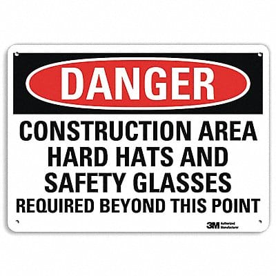 Danger Sign 10 in x 14 in Aluminum