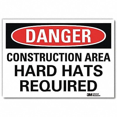 Danger Sign 7 in x 10 in Rflct Sheeting