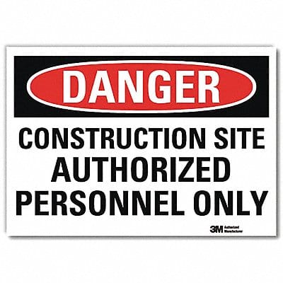 Danger Sign 7 in x 10 in Rflct Sheeting