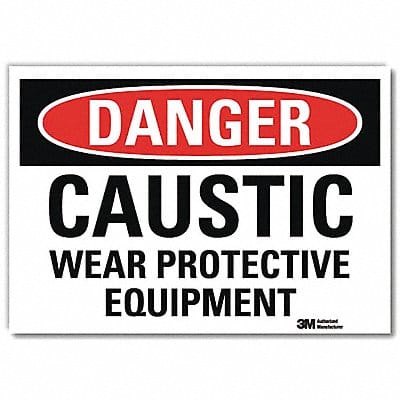 Danger Sign 5 in x 7 in Rflct Sheeting