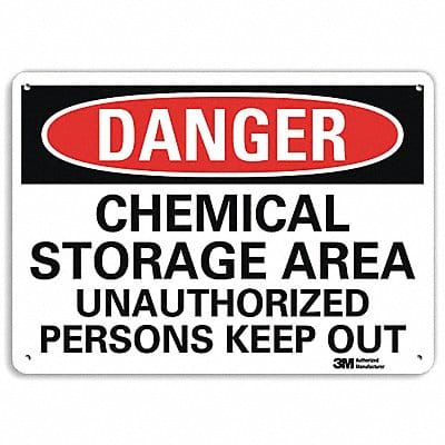 Danger Sign 7 in x 14 in Aluminum