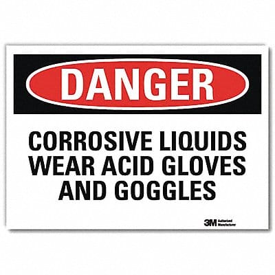 Danger Sign 10 in x 14 in Rflct Sheeting