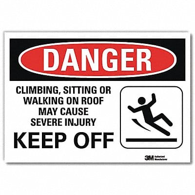 Danger Sign 5 in x 7 in Rflct Sheeting