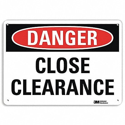 Danger Sign 7 in x 10 in Aluminum