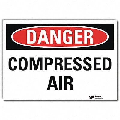 Danger Sign 7 in x 10 in Rflct Sheeting