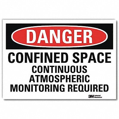 Danger Sign 7 in x 10 in Rflct Sheeting