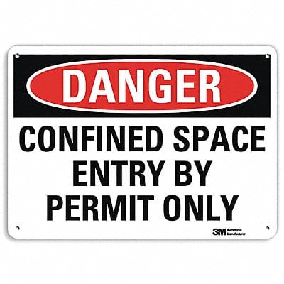Danger Sign 10 in x 14 in Aluminum