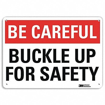 Reflective Seat Belt Sign 10inx14in Alum